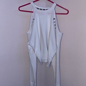 White, long sleeve, off the shoulder, blank font